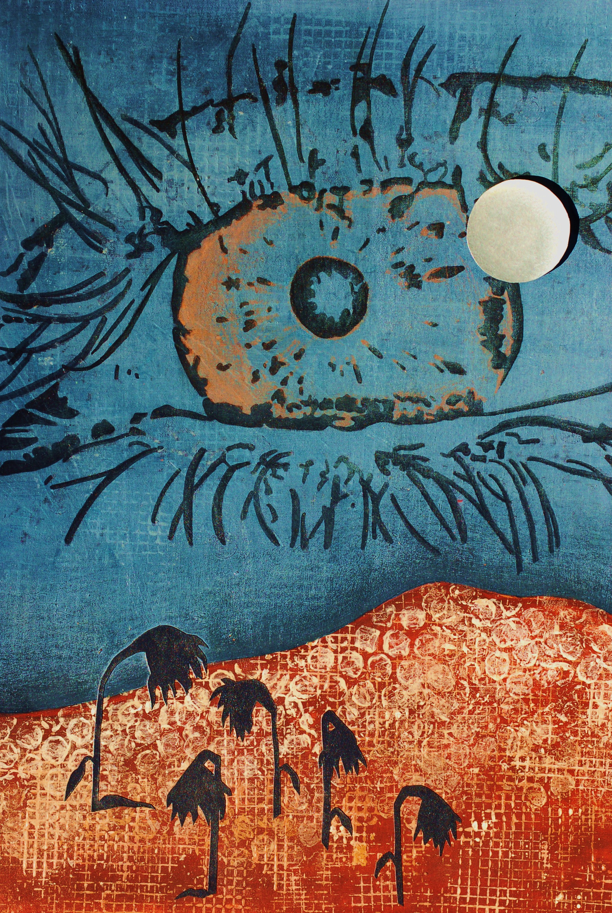Looked to the Moon. Collage